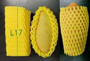 โฟมตาข่ายห่อผลไม้ กันกระแทก ขนาด L17cm. (เส้นใหญ่)